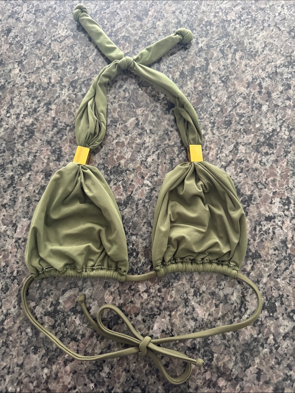 VIX Olive Green Halter Swim Top - NWOT - Picture 2 of 3